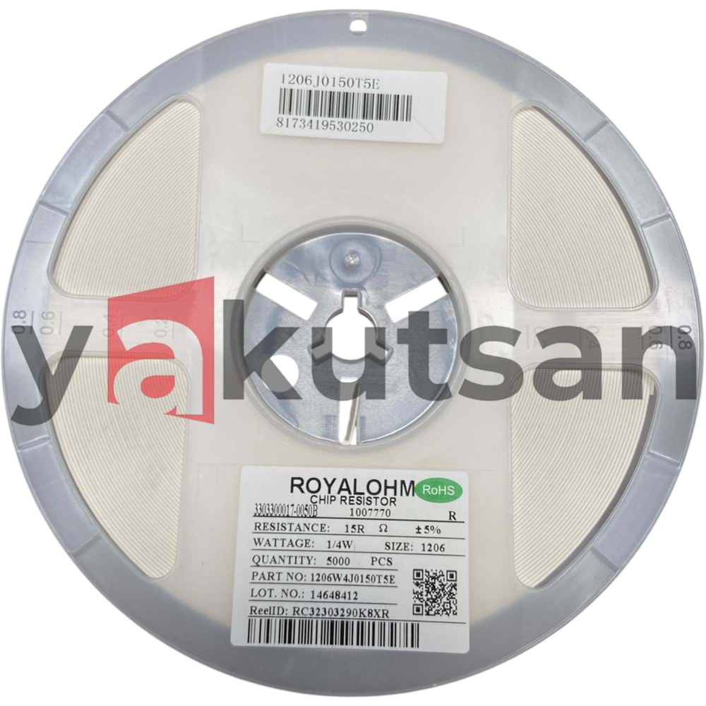 15R OHM 1206-0,25W