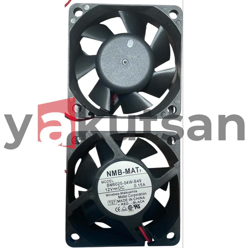 BM6025-04W-B49 12V DC 0.15A 60*60*25 MM