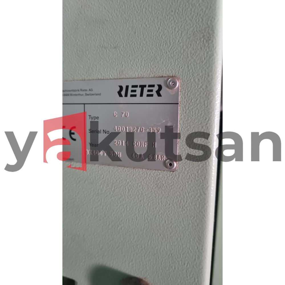 KOMPLE SATLIK RİETER R60 İPLİK TESİSİS-COMPLETE RİETER R60 SPİNİNG PLANT FOR SALE