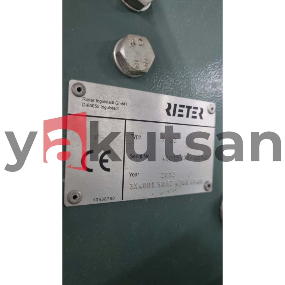 KOMPLE SATLIK RİETER R60 İPLİK TESİSİS-COMPLETE RİETER R60 SPİNİNG PLANT FOR SALE