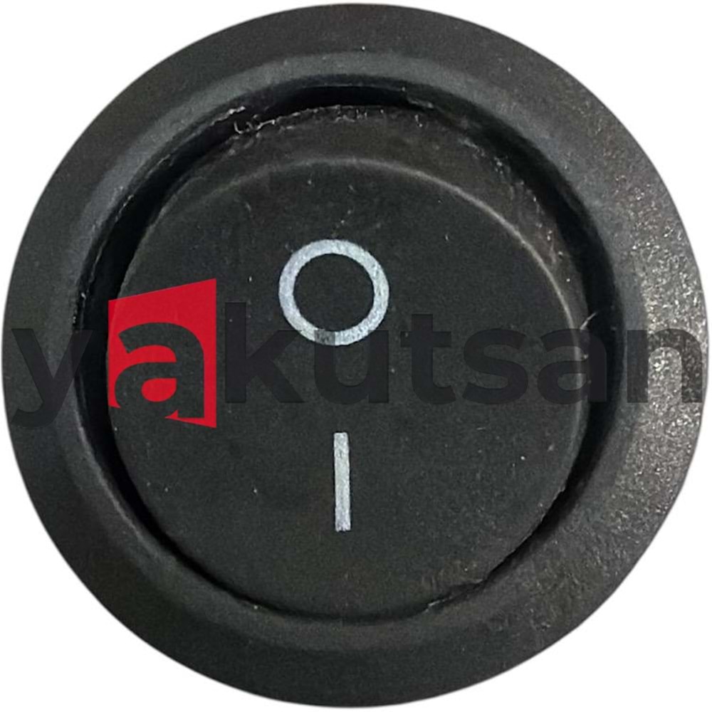 16mm Yuvarlak 2 Pin Anahtar Switch Mini Buton SİYAH Plastik Açma Kapama On/Off 3A 250V 3A 250V