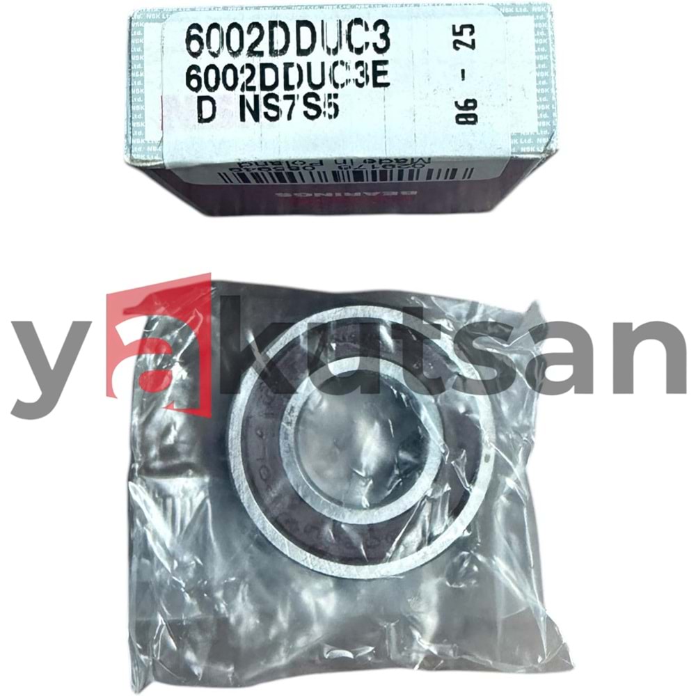 NSK 6002 DDUC3 Tek Sıra Sabit Bilyalı Rulman 15X32X9