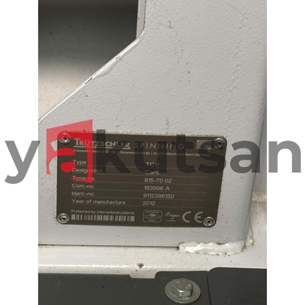 TRÜTZSCHLER TC11 2012 915-70 02 CARD