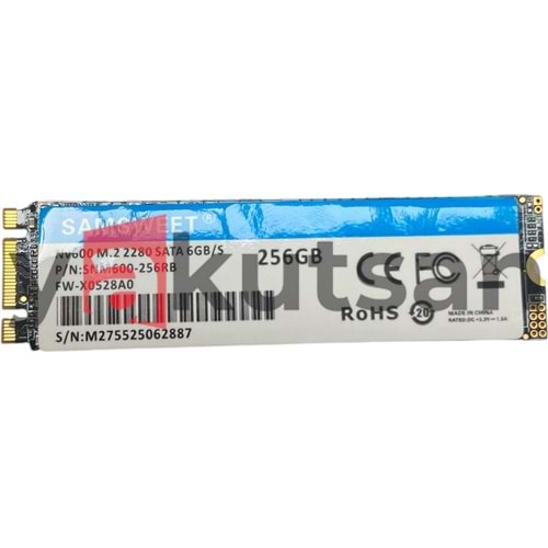 256GB Nv600 M.2 2280 SATA 6GB/S