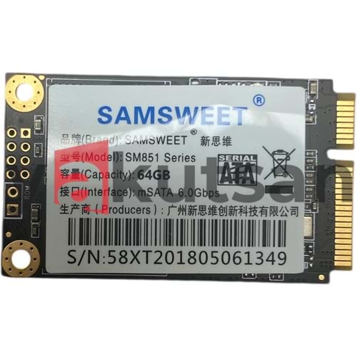 64GB SM851 MSATA 6.0GBPS