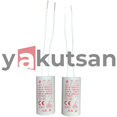 MKP 2UF 5% 400V AC 30000h/KI.A 460V AC 10000h/KI.B