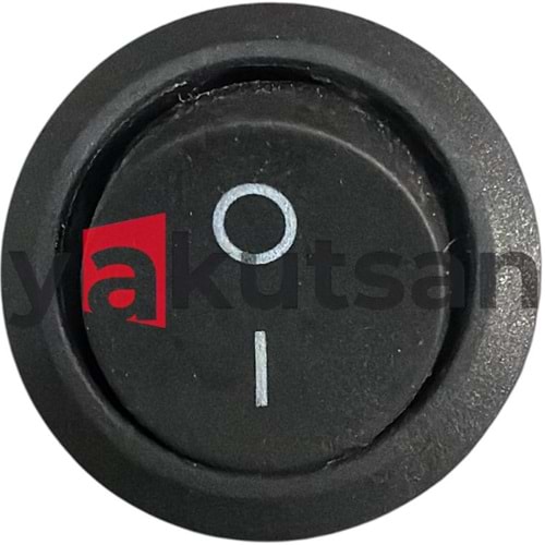 16mm Yuvarlak 2 Pin Anahtar Switch Mini Buton SİYAH Plastik Açma Kapama On/Off 3A 250V 3A 250V