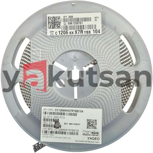 C 1206 KK X7R YBB 104
