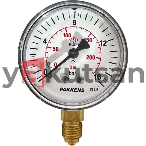 063MM.0/16 BAR-PSİ ALT.BAĞL.CL.2,5 MANO G1/4
