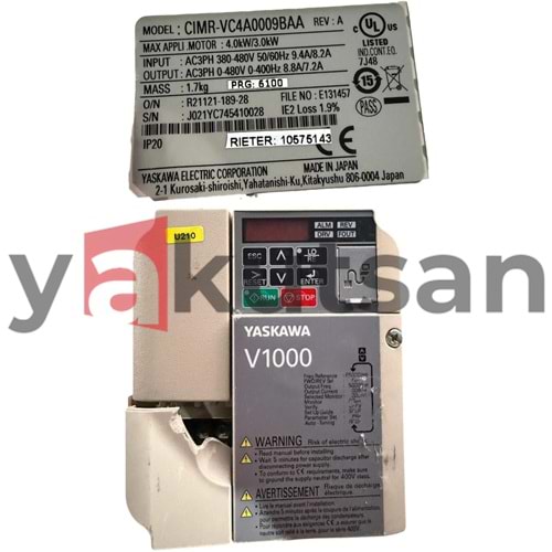 CIMR-VC4A0009BAA 4.0KW/3.0KW